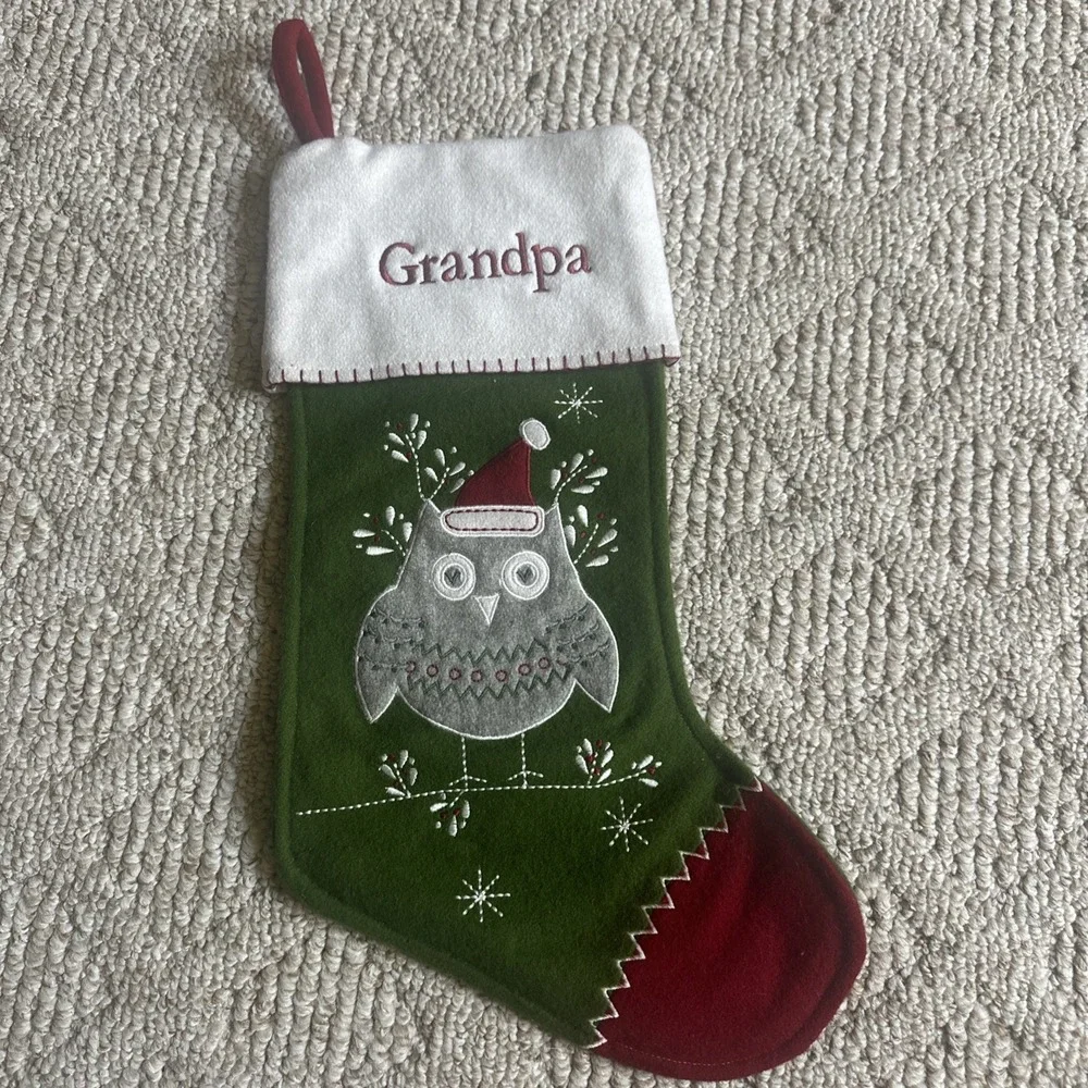 Pottery Barn Kids‎ Christmas Stocking Woodland Owl Red 20